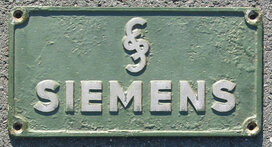 Resin copy of an  original plate Siemens with logo