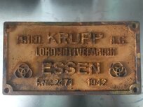 Resin copy of an original plate  Fried Krupp AG Essen 1942