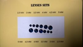 Headlights blue, round set 2.5 - 5 mm