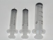 Set of 3 syringes 10 and 20 ml