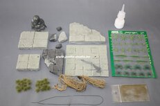 Buddha with ruin and scenery 1/35