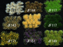  9 different grass tufts set