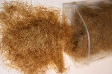Dark brown grass fibres 6 mm