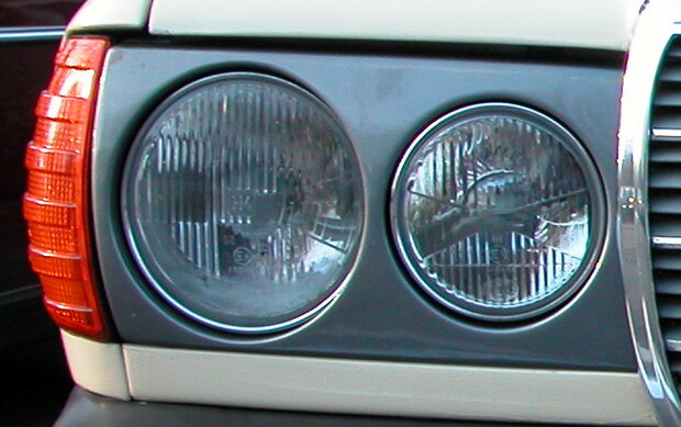 Headlights transparent, round set