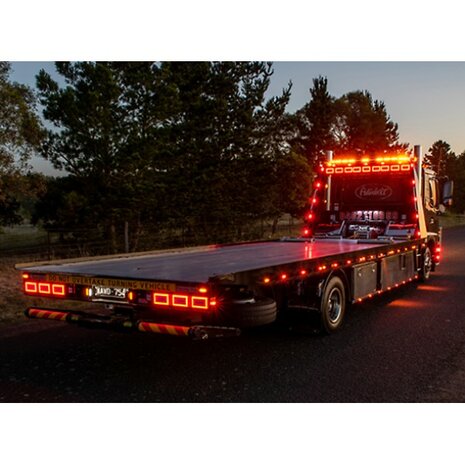 Headlights red, round set