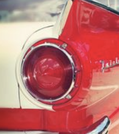 Headlights red, round set