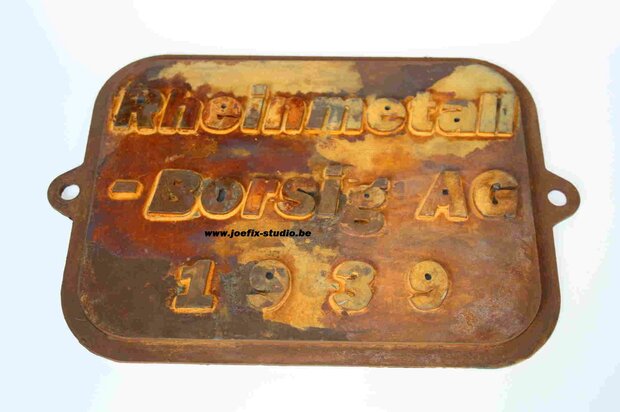 Resin copy of an  original plate karl-M&ouml;ser