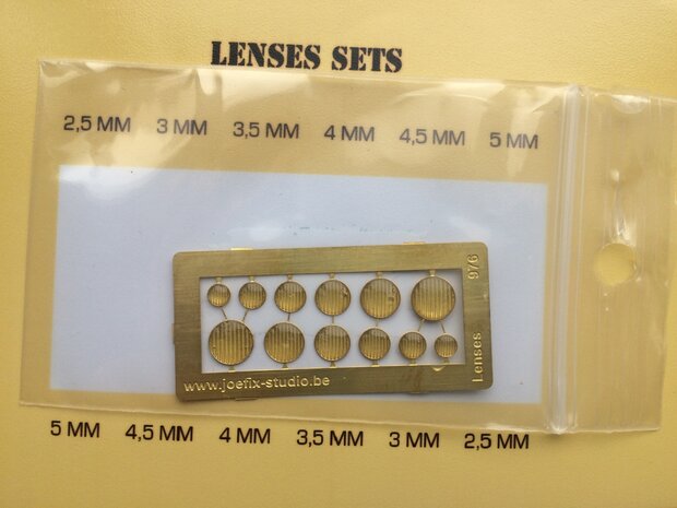 Headlights yellow, round set 2.5 - 5 mm