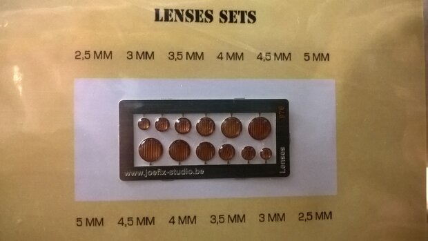 Headlights orange, round set 2.5 - 5 mm