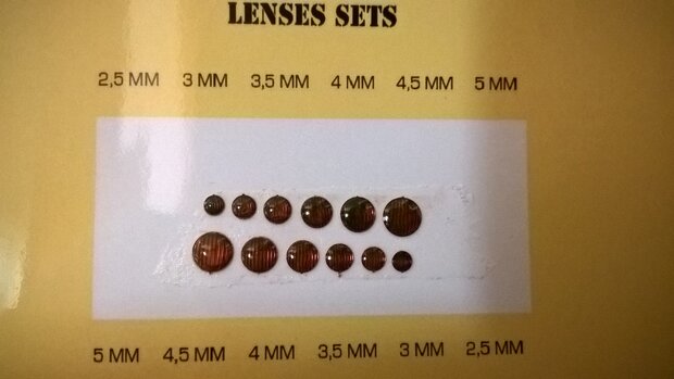 Headlights red, round set 2.5 - 5 mm