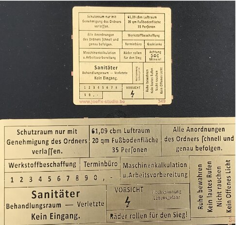 Stencil: German warning text 2