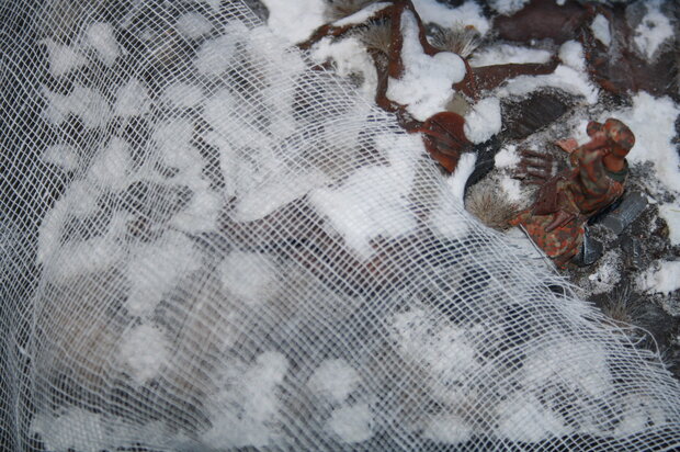  Camouflage netting white colour 55 x 55 cm