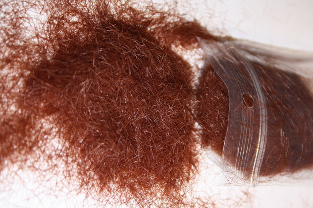 Coffee brown grass fibres 6 mm