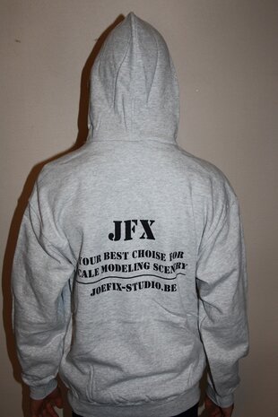 Sweater with hood  Joefix with print / logo