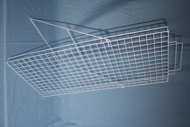 metal white display without hooks (stand up model)